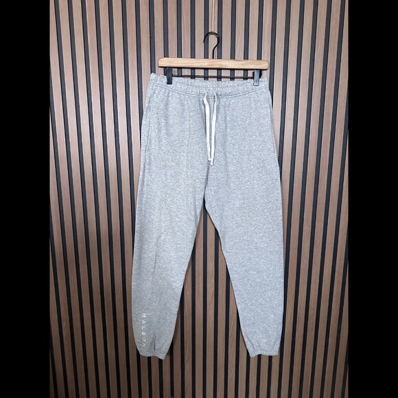 Malbon Golf Sweatpants Large Mens Gray Pull On Fleece French Terry Joggers - Picture 1 of 9